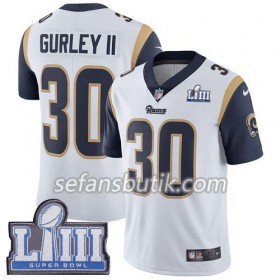 Los Angeles Rams Tröjor Todd Gurley II 30 Nike Vit 2019 Super Bowl LIII - Herr